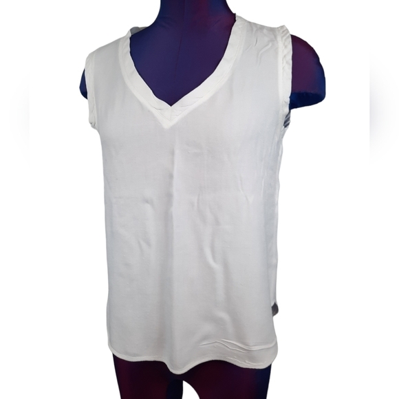 Anthropologie Cloth & Stone White V-Neck Camisole Size XS Women's - Picture 1 of 7